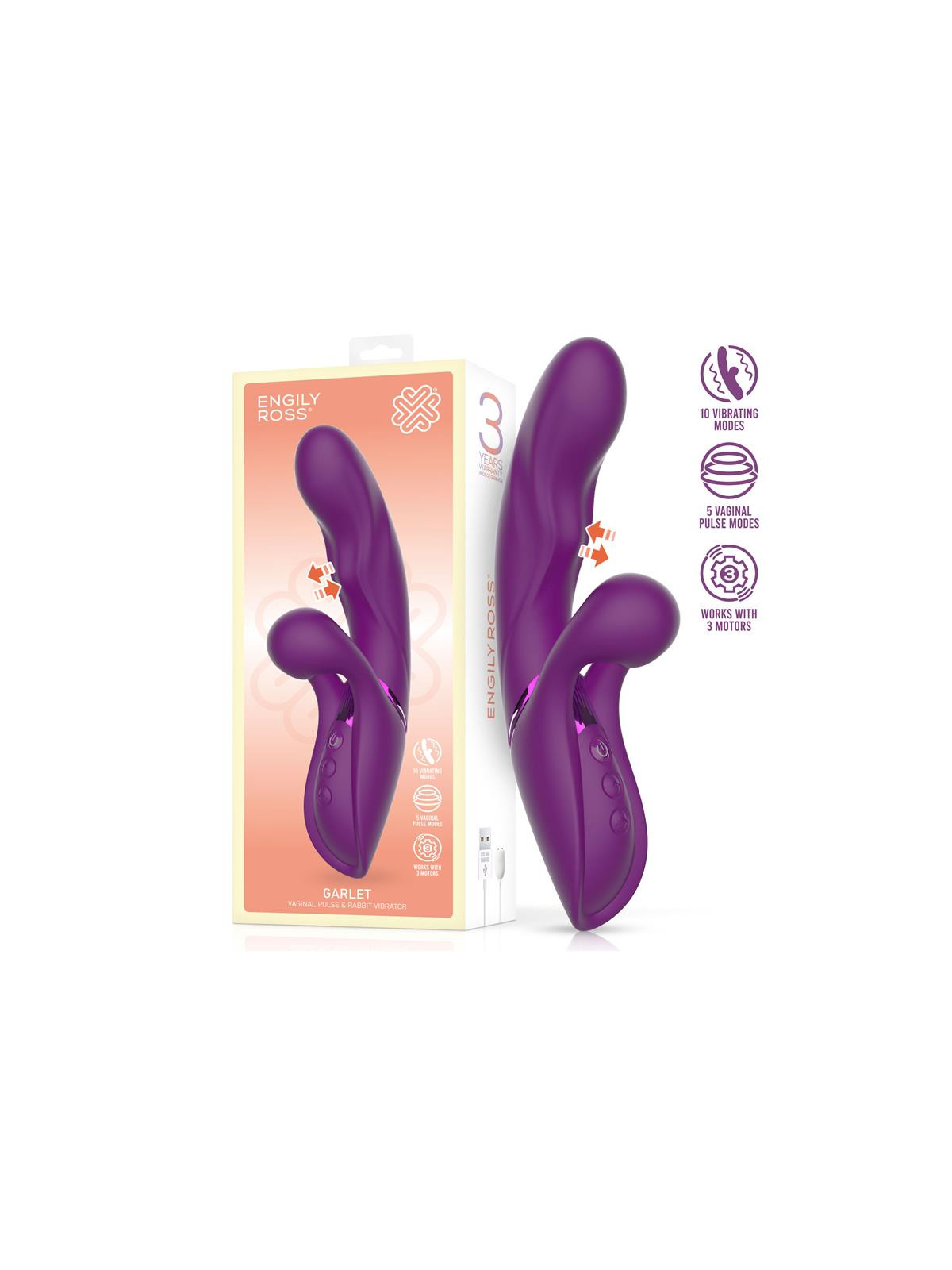 Garlet Vibrador con Bola de Pulsación 3 Motores