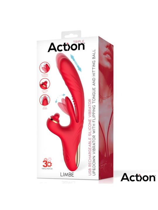 Limbe Vibrador con Lengua Flip-Flap, Bola Percutora y Up and Down