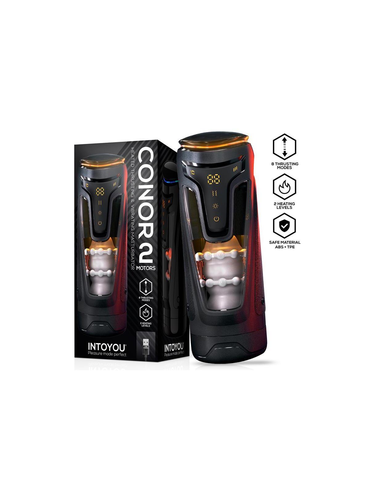 Conor Masturbador Masculino con Thrusting, Vibración y Calor