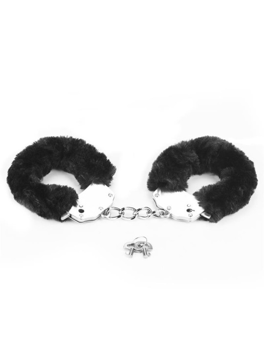 Esposas Metálicas con Pelo Negro