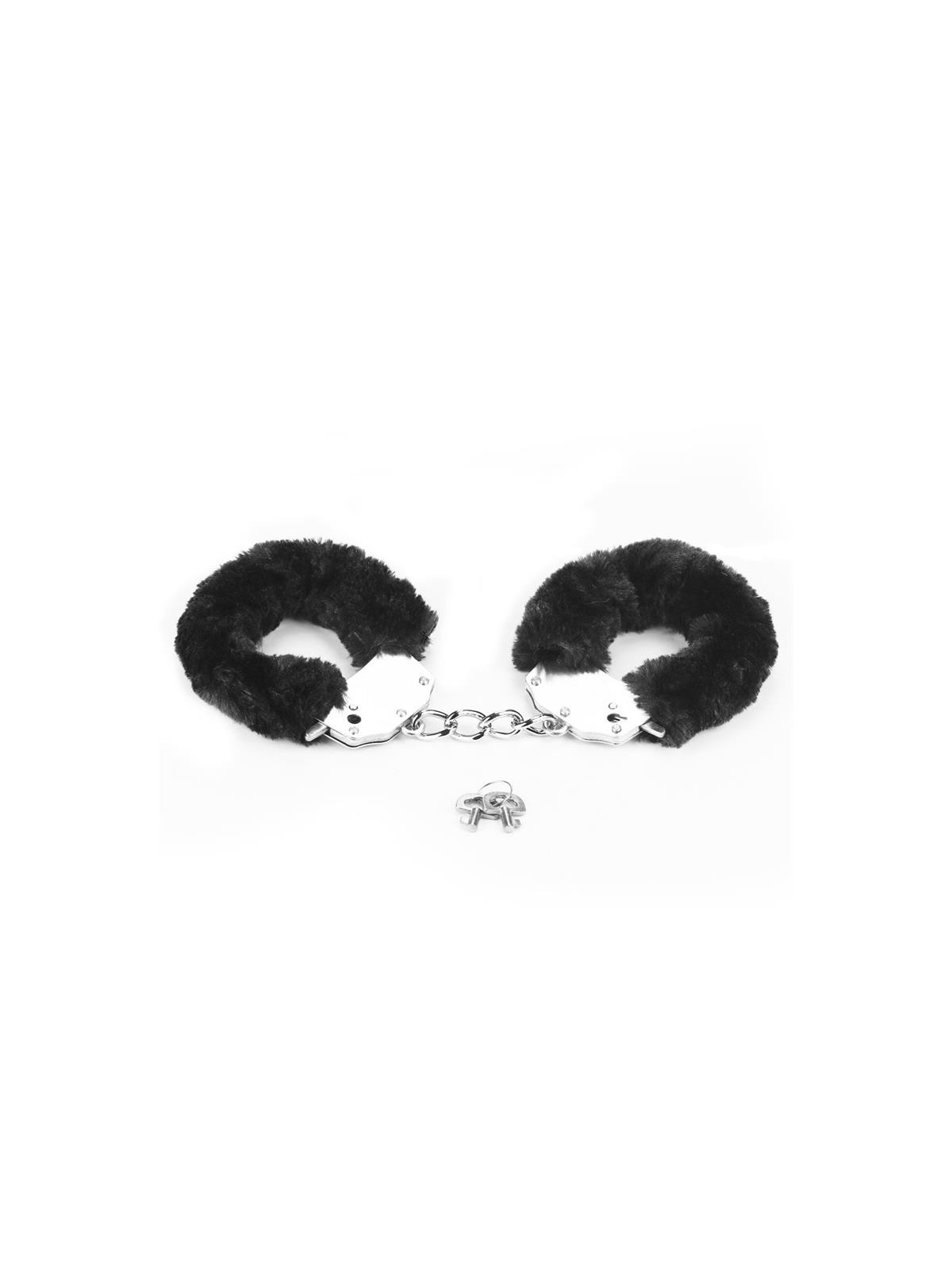 Esposas Metálicas con Pelo Negro