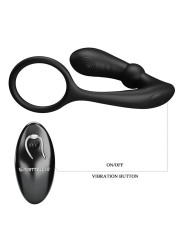 Warren Plug Anal y Anillo para el Pene con Vibración y Pulsación a Control Remoto