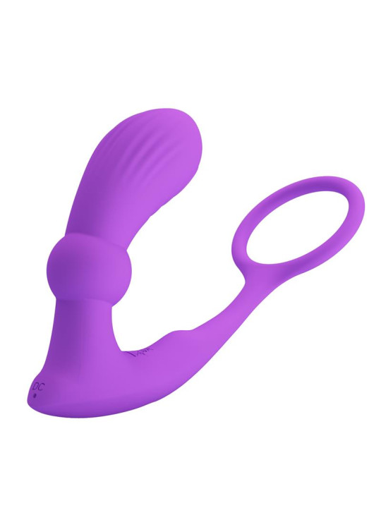 Warren Plug Anal y Anillo para el Pene con Vibración y Pulsación a Control Remoto