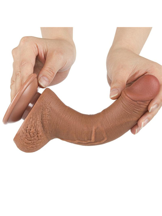 Dildo con Piel Retractil 7.5 Bronceado