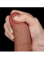 Dildo con Piel Retractil 7.5 Bronceado