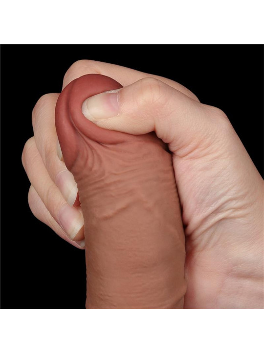 Dildo con Piel Retractil 7.5 Bronceado