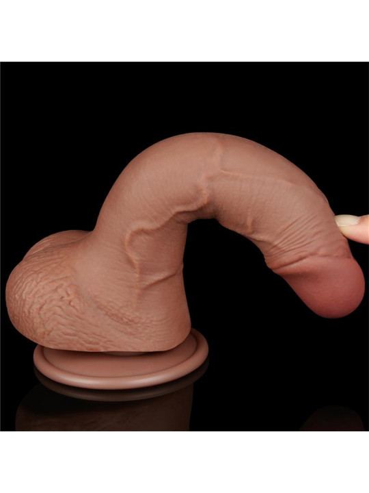 Dildo con Piel Retractil 7.5 Bronceado