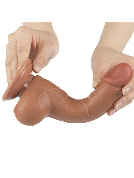 Dildo con Piel Retractil 7.5 Bronceado