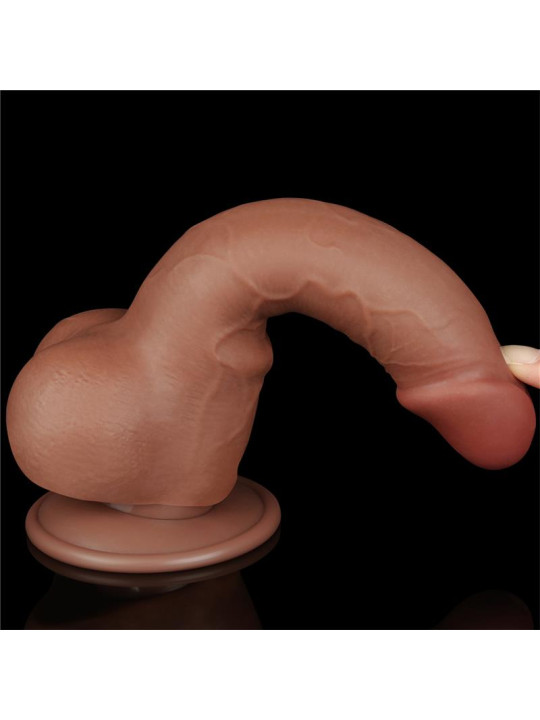 Dildo con Piel Retractil 7.5 Bronceado
