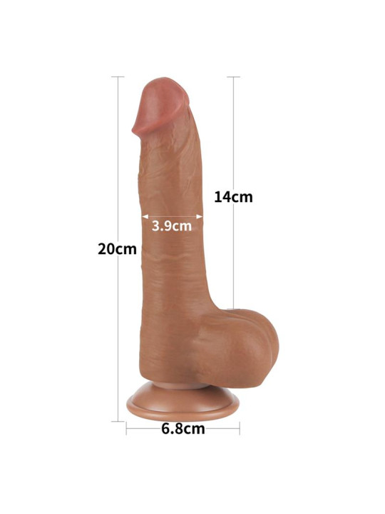 Dildo con Piel Retractil 8 Bronceado