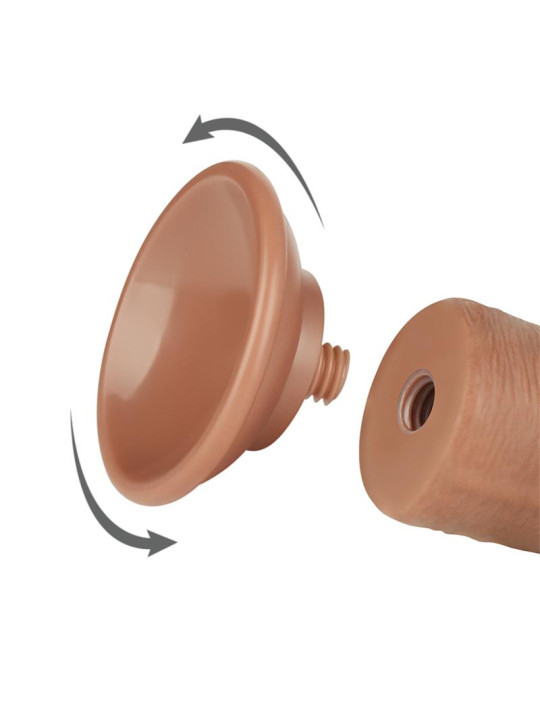 Dildo con Piel Retractil 8 Bronceado