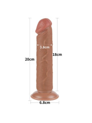 Dildo con Piel Retractil 8 Bronceado