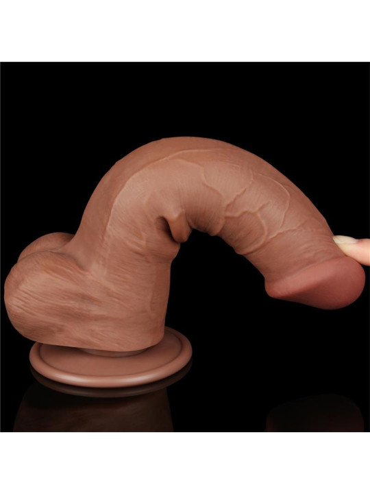 Dildo con Piel Retractil Skin 8 Bronceado