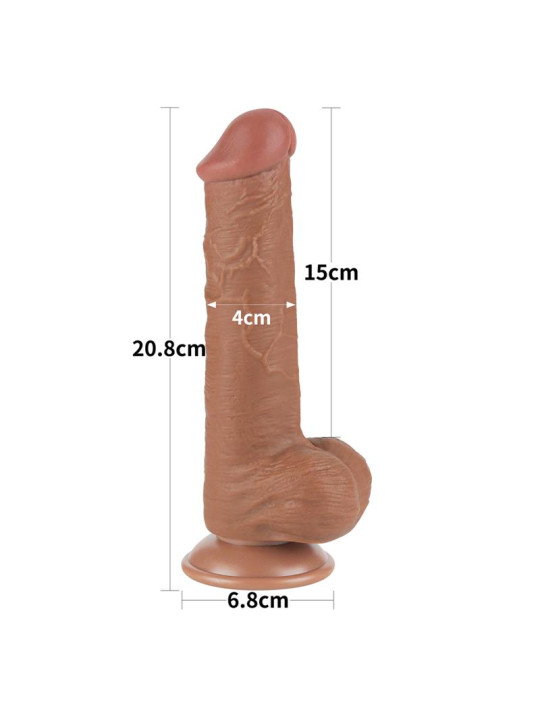 Dildo con Piel Retractil Skin 8 Bronceado