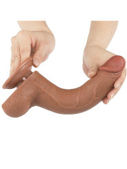 Dildo con Piel Retractil 8.5 Bronceado