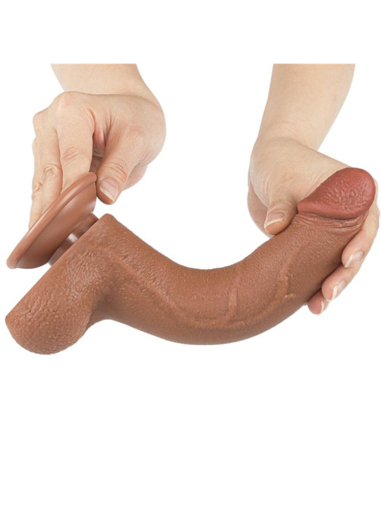 Dildo con Piel Retractil 8.5 Bronceado