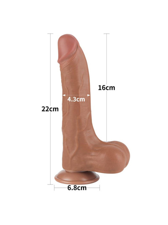 Dildo con Piel Retractil 8.5 Bronceado