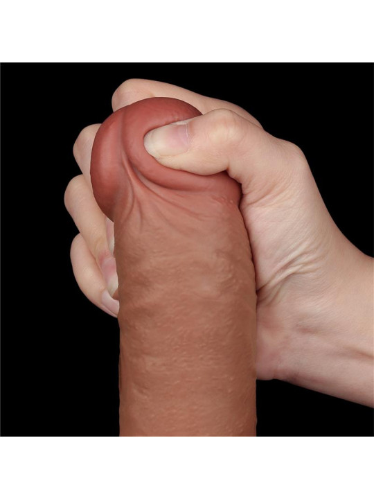 Dildo con Piel Retractil 9.5 Bronceado