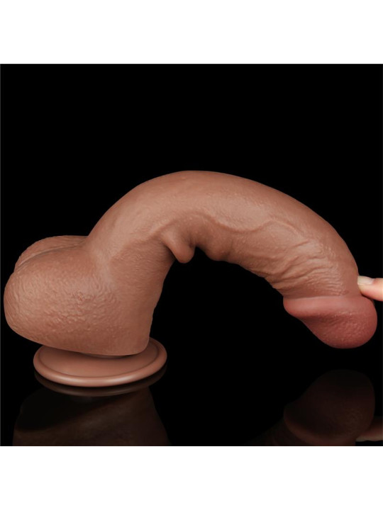 Dildo con Piel Retractil 9.5 Bronceado