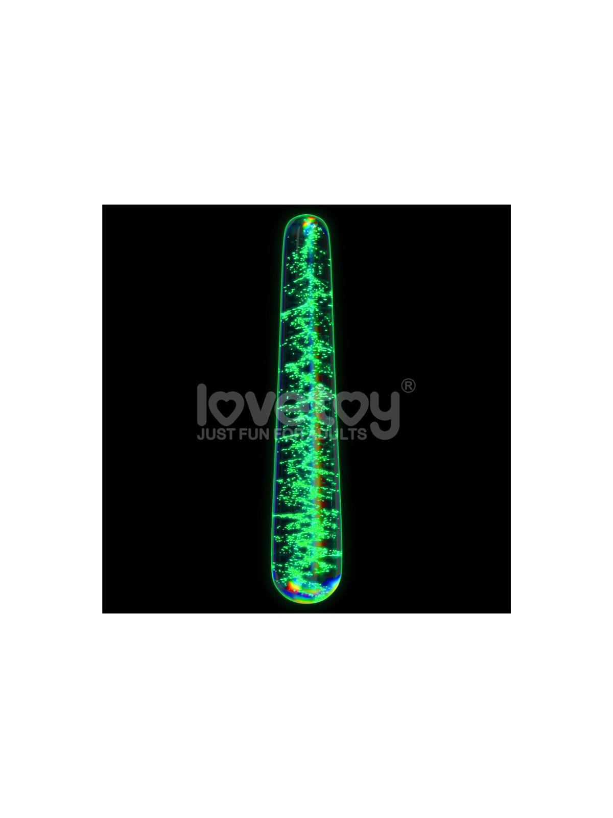 Dildo de Cristal que Brilla en la Oscuridad Dark Twilight Slim Fantasy