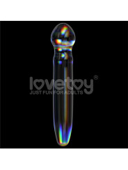 Dildo de Cristal que Brilla en la Oscuridad Twilight Gleam Prism Glass