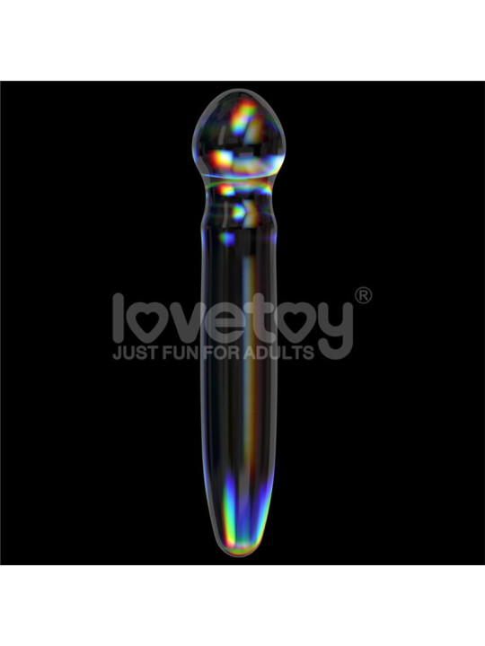 Dildo de Cristal que Brilla en la Oscuridad Twilight Gleam Prism Glass