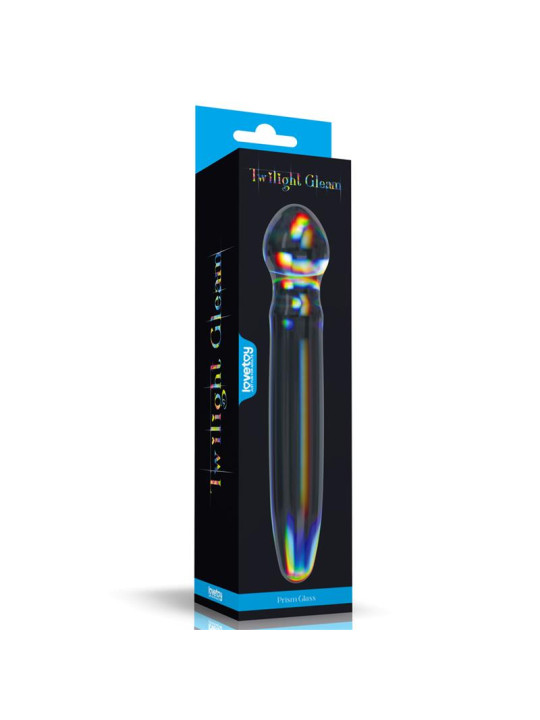 Dildo de Cristal que Brilla en la Oscuridad Twilight Gleam Prism Glass