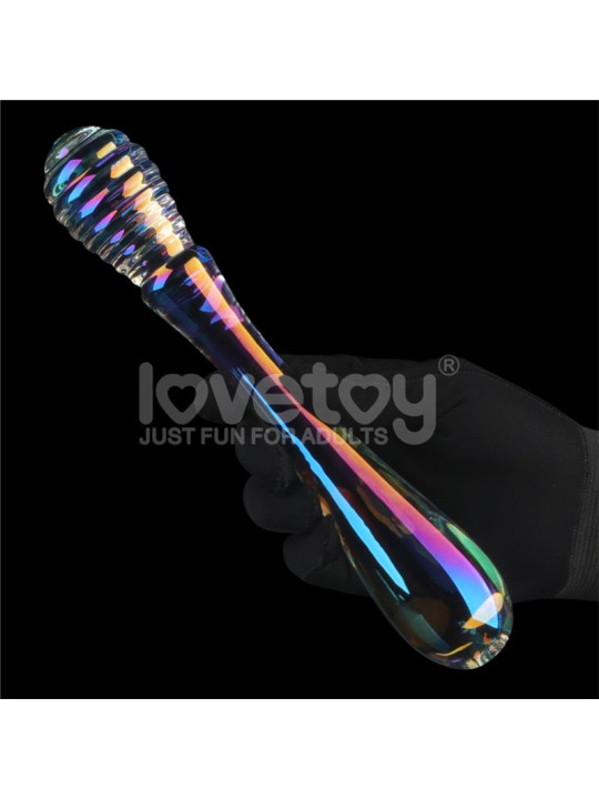 Dildo de Cristal que Brilla en la Oscuridad Twilight Gleam Twin Pleasures