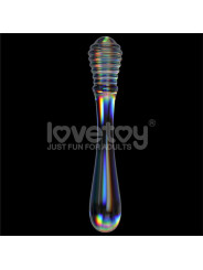 Dildo de Cristal que Brilla en la Oscuridad Twilight Gleam Twin Pleasures