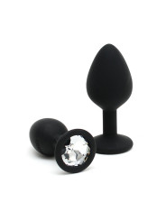 Set de 2 Plugs con Joya Berlin Negro