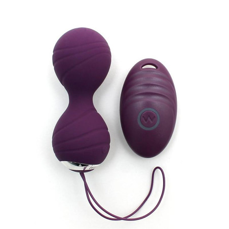 Bolas Kegel con Vibración con Control Remorto Cannes Purpura