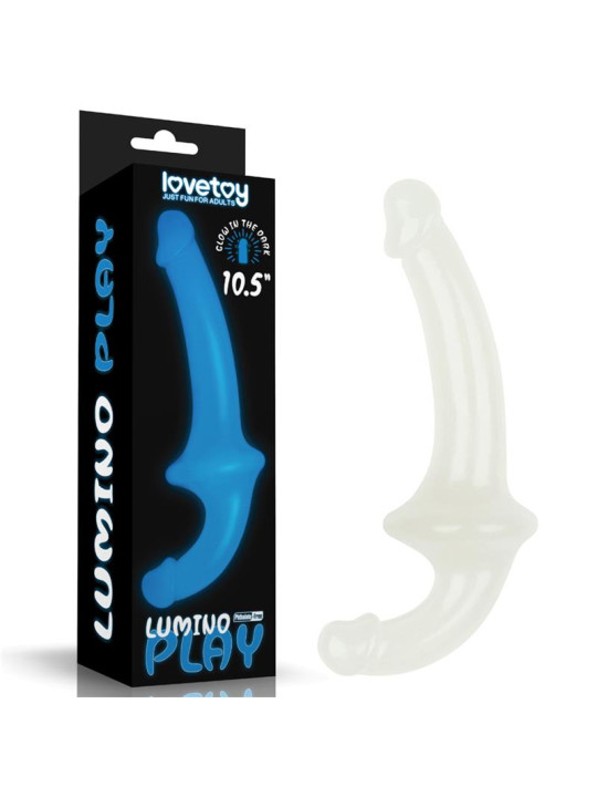 Dildo doble Lumino Play Luz Azul 10.5