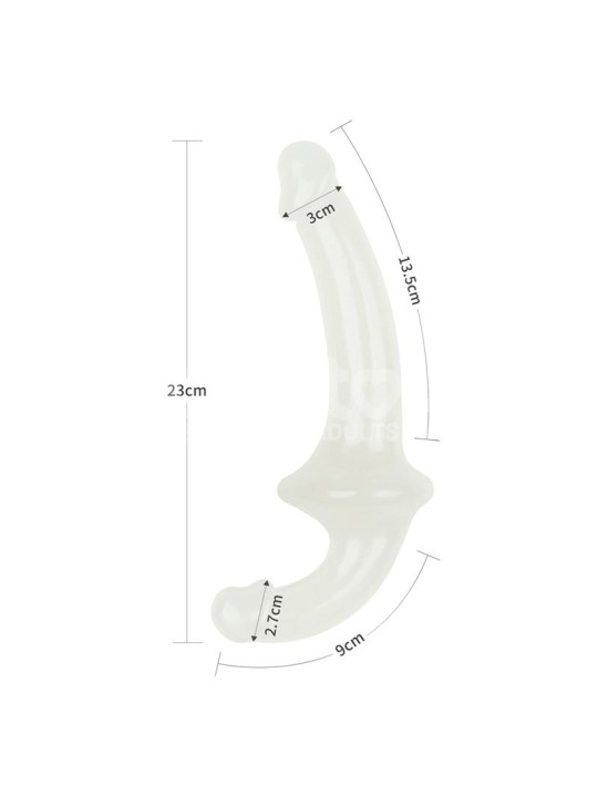 Dildo doble Lumino Play Luz Azul 10.5