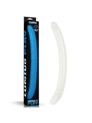 Dildo Doble Lumino Luz Azul 18.5