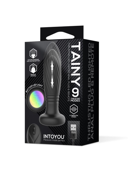 Tainy Plug Anal con Thrusting y Luces Led con Control Remoto
