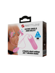 Pinzas para Pezones y Huevo Vibrador con Electro shock