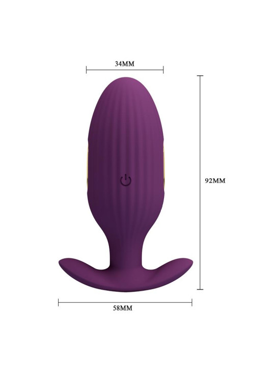 Jefferson Plug Anal con Vibración y Electroshock con APP