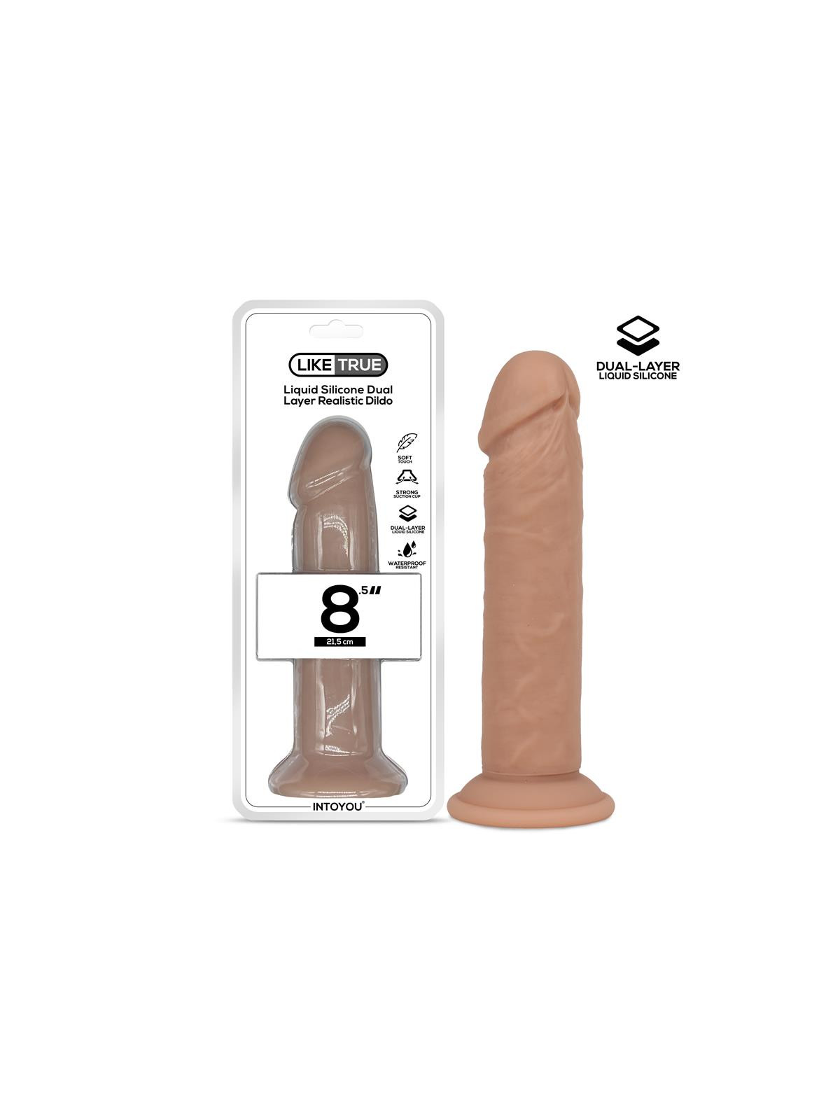 Dildo Realista Silicona Líquida Dual Layer 8.5