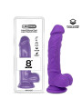 Dildo Realista Silicona Líquida Dual Layer 8 Púrpura