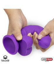 Dildo Realista Silicona Líquida Dual Layer 8 Púrpura