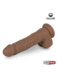 Dildo Realista Silicona Líquida Dual Layer 8.25 Bronceado