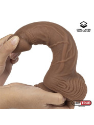 Dildo Realista Silicona Líquida Dual Layer 8.25 Bronceado