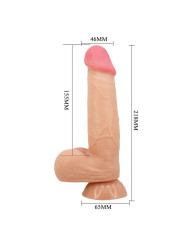 Dildo Realista Piel Deslizante Retractil 21.8 cm