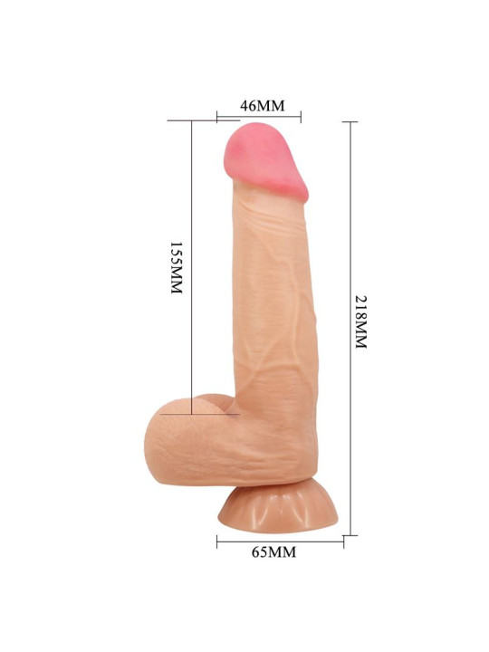Dildo Realista Piel Deslizante Retractil 21.8 cm
