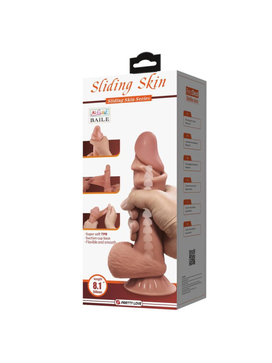 Dildo Realista Piel Deslizante 21.8 cm