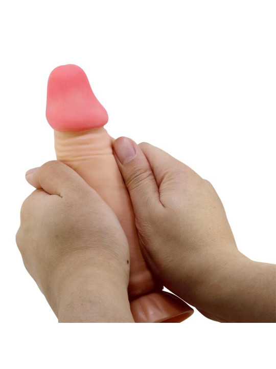 Dildo Realista con Piel Deslizante Retractil 19.4 cm