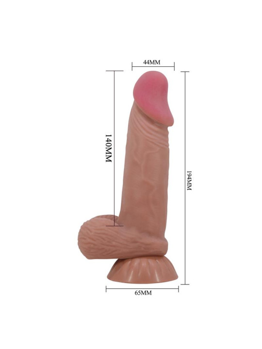 Dildo Realista con Piel Deslizante Retractil 19.4 cm