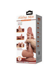 Dildo Realista con Piel Deslizante Retractil 19.4 cm