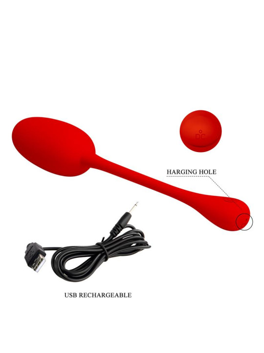 Knucker Huevo Vibrador Rojo