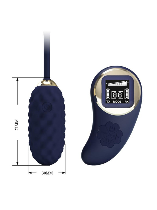 Vivian Huevo Vibrador con Control Remoto con Pantalla Digital Azul